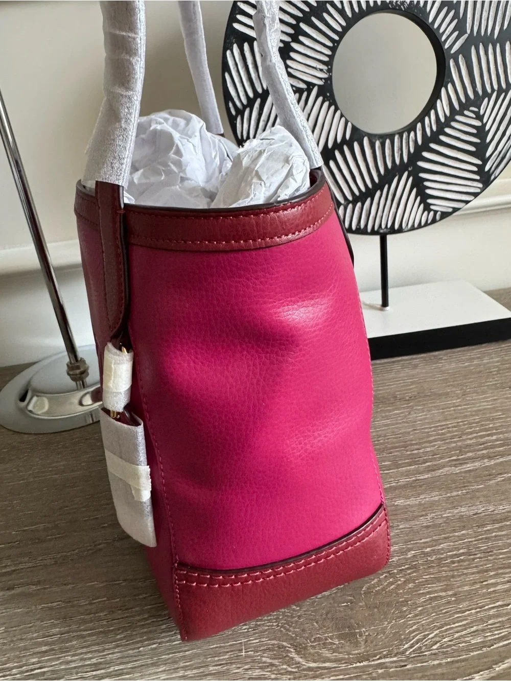 NWT Coach Tote 27 in colorblock with horse and carriage